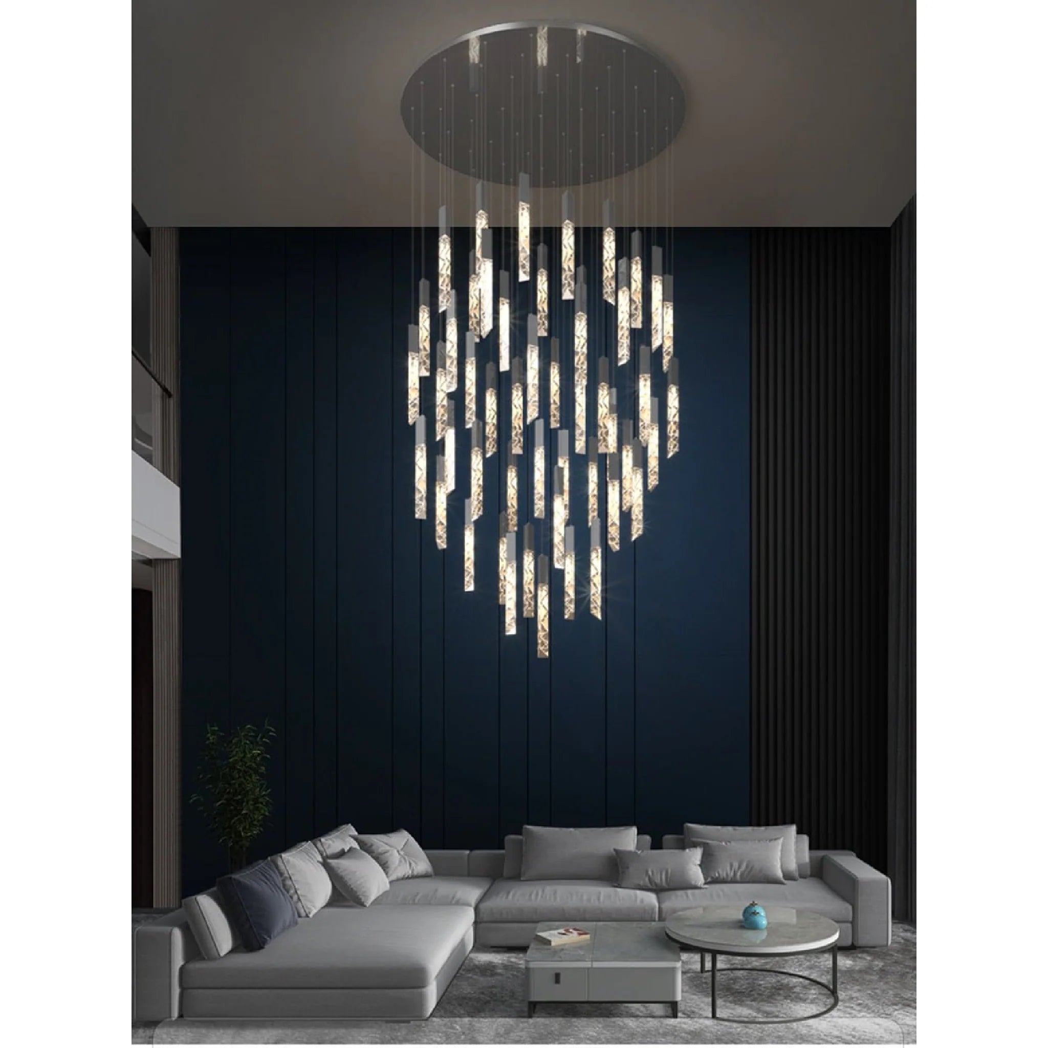 Riomaggiore | Long Staircase Crystal Chandelier