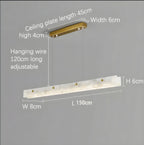 Safenwil | Lux Modern Marble Rectangle Chandelier