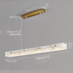 Safenwil | Lux Modern Marble Rectangle Chandelier