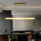 Safenwil | Lux Modern Marble Rectangle Chandelier