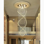Saint-Etienne-de-Tinee | Modern Double Spiral Superdense K9 Crystal Chandelier