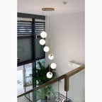 Saint-Jeannet | Duplex Spiral Pendant Chandelier For Stairway