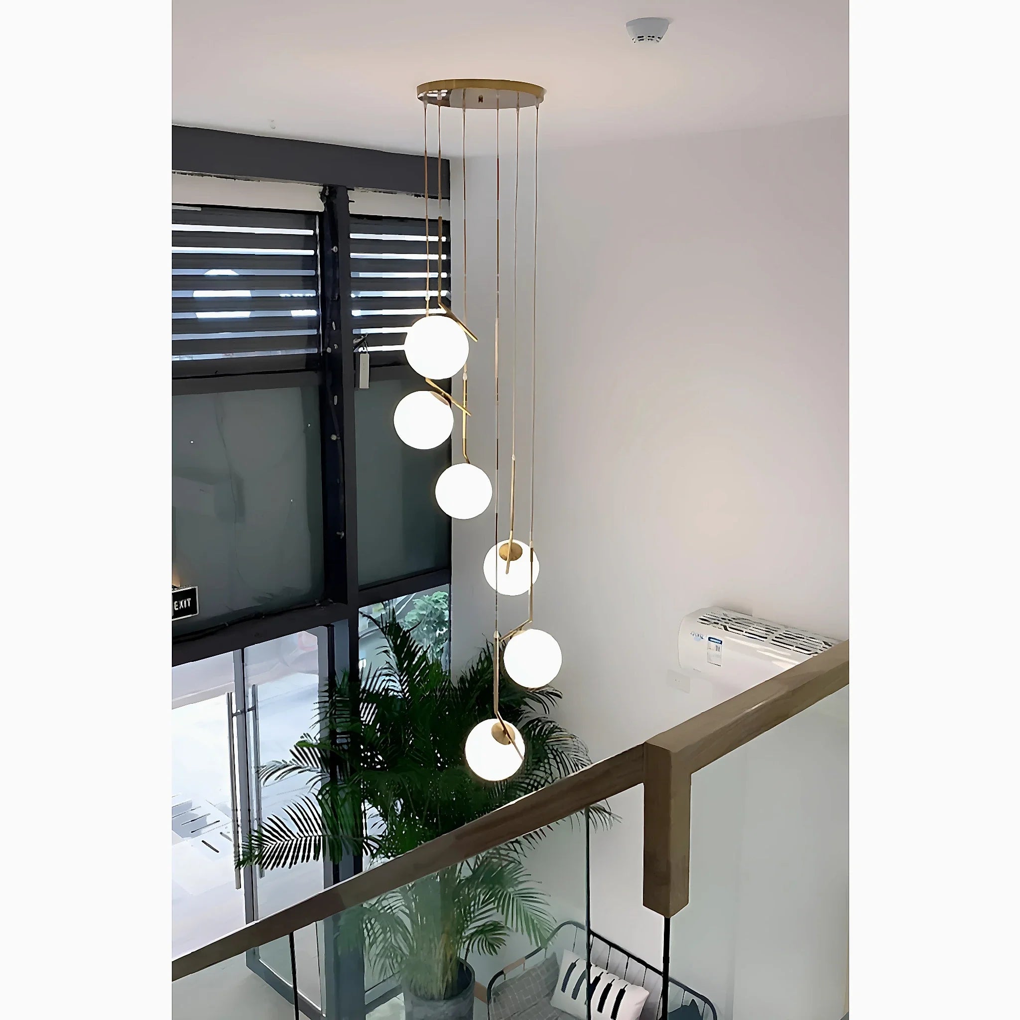 Saint-Jeannet | Duplex Spiral Pendant Chandelier For Stairway