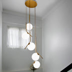 Saint-Jeannet | Duplex Spiral Pendant Chandelier For Stairway