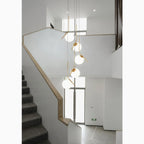 Saint-Jeannet | Duplex Spiral Pendant Chandelier For Stairway