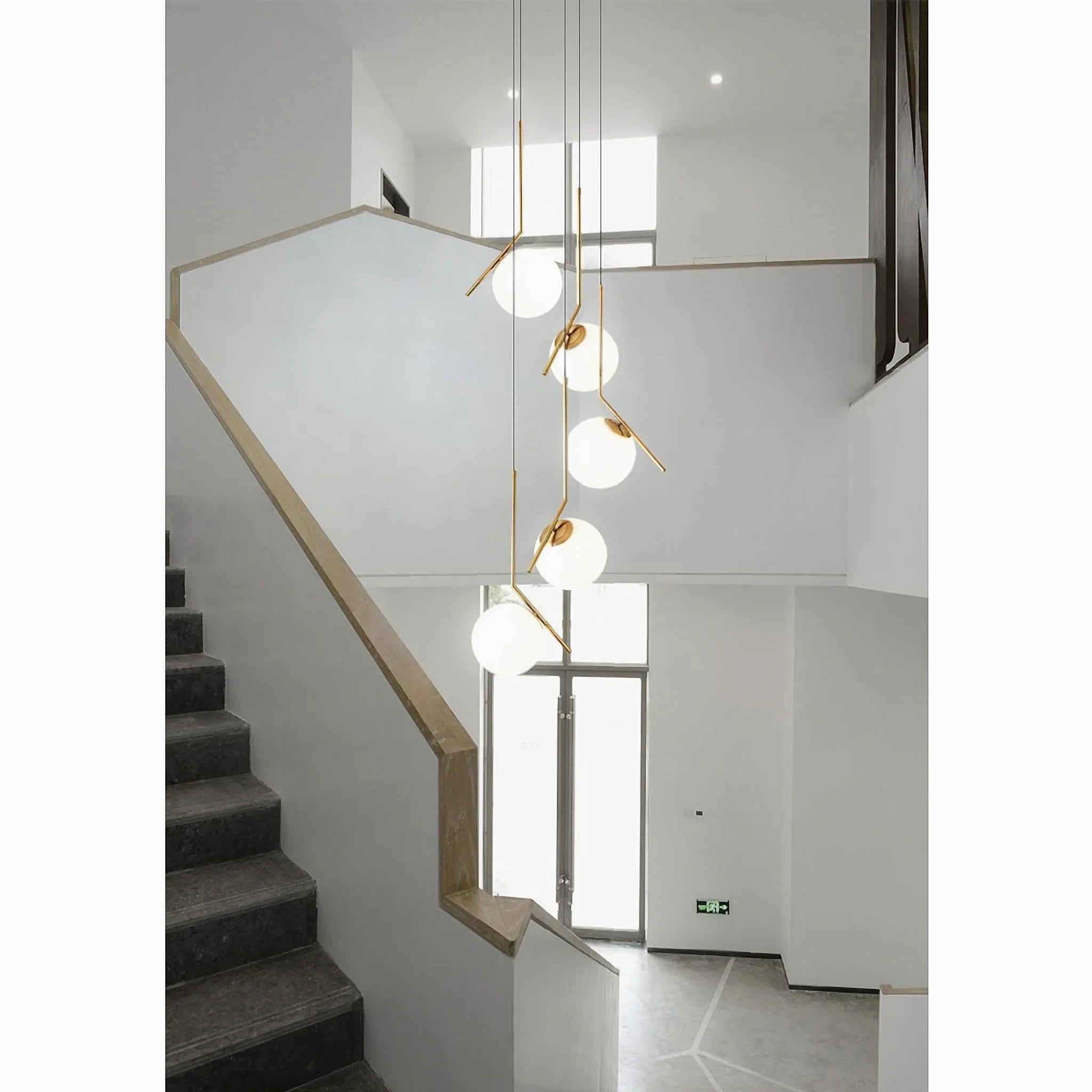 Saint-Jeannet | Duplex Spiral Pendant Chandelier For Stairway