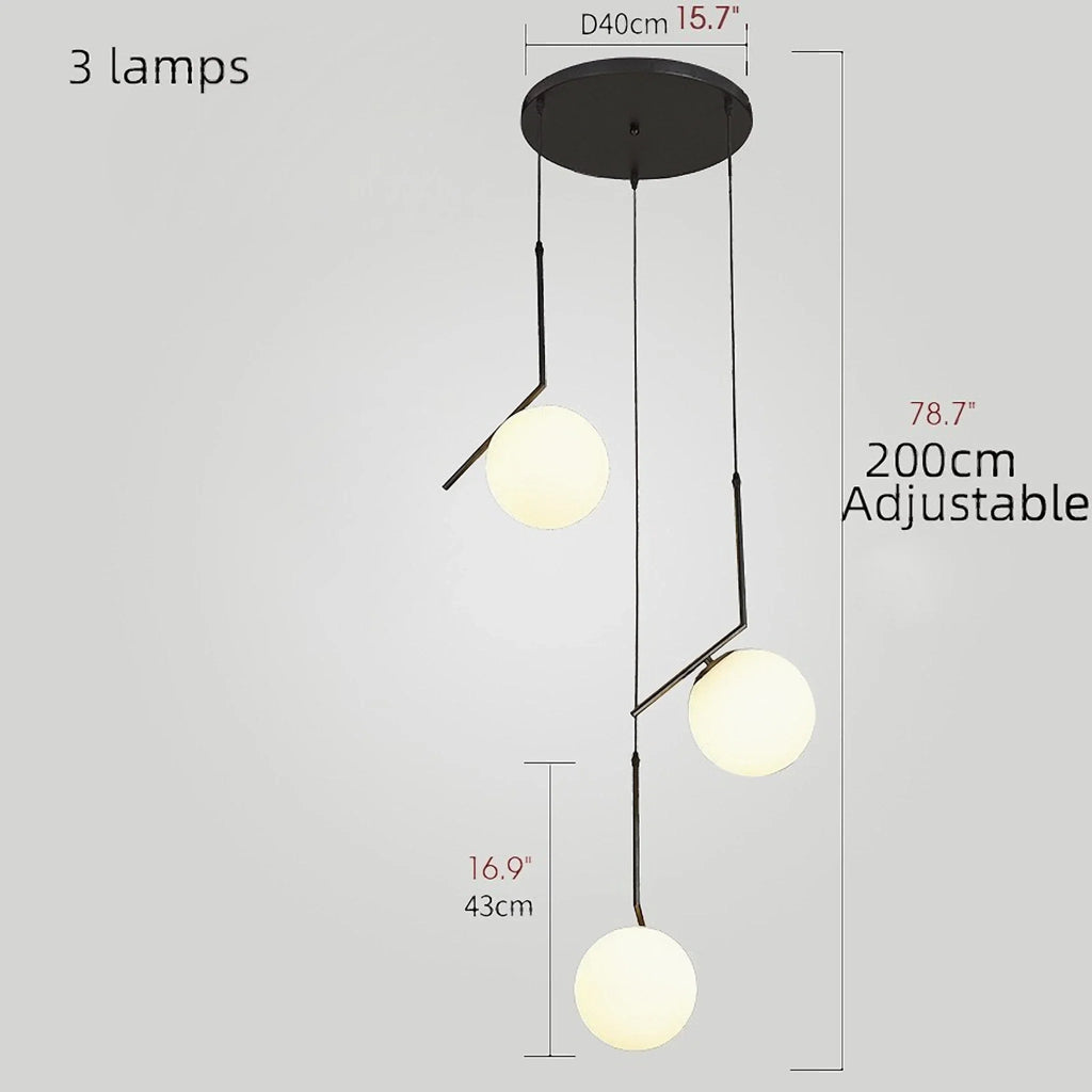 Saint-Jeannet | Duplex Spiral Pendant Chandelier For Stairway