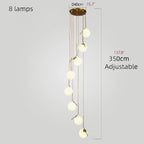 Saint-Jeannet | Duplex Spiral Pendant Chandelier For Stairway