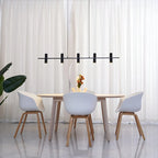 Seengen | Minimalistic Modern Black Copper Stone Chandelier