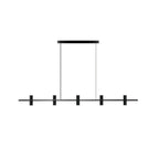 Seengen | Minimalistic Modern Black Copper Stone Chandelier