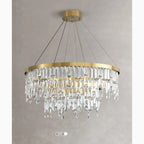 Sospel | Aristocratic Gold Ring Large Crystal Chandelier