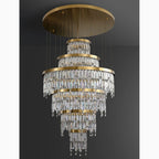Sospel | Aristocratic Gold Ring Large Crystal Chandelier