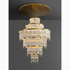Sospel | Aristocratic Gold Ring Large Crystal Chandelier