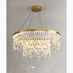 Sospel | Aristocratic Gold Ring Large Crystal Chandelier