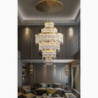 Sospel | Aristocratic Gold Ring Large Crystal Chandelier