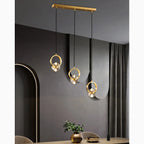 Spiez | Chic Gold Pendant Chandelier with Crystals