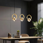 Spiez | Chic Gold Pendant Chandelier with Crystals
