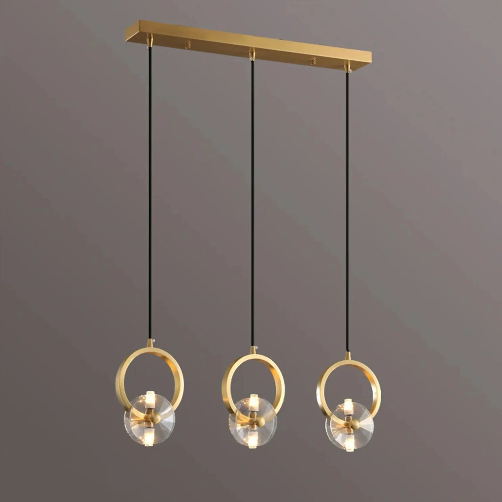 Spiez | Chic Gold Pendant Chandelier with Crystals