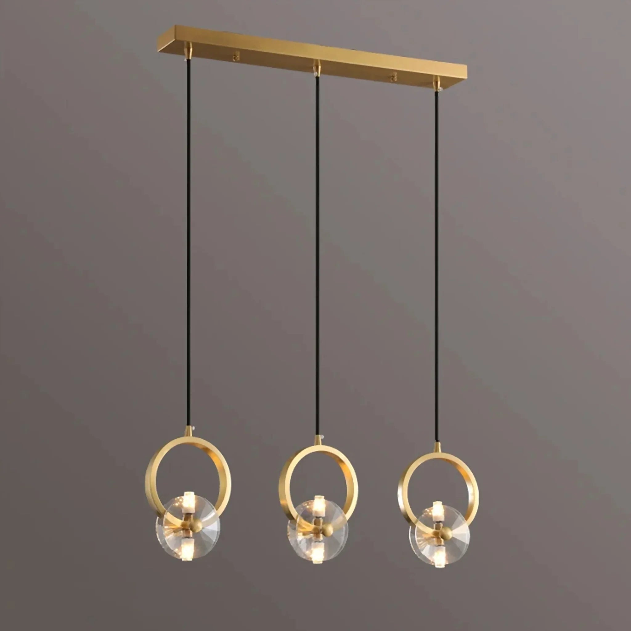 Spiez | Chic Gold Pendant Chandelier with Crystals