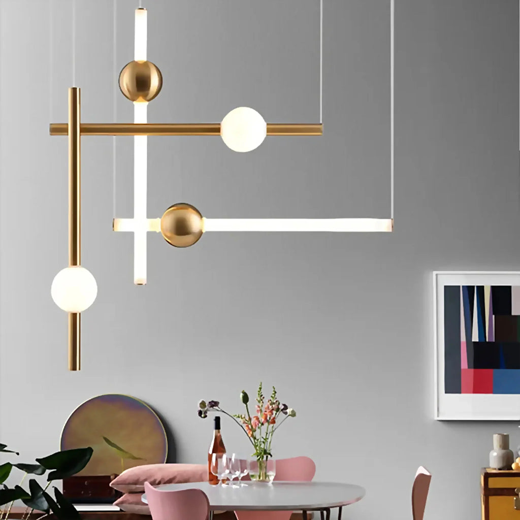 St. Gallen | Stylish Minimalistic Gold Chandelier