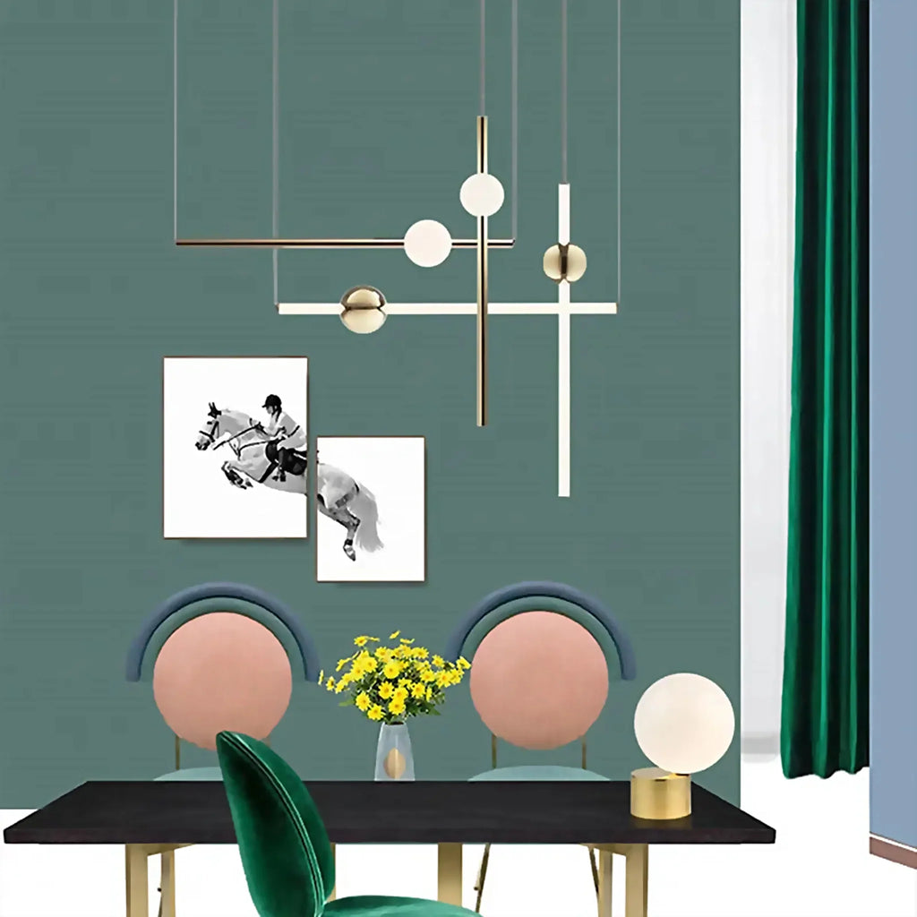 St. Gallen | Stylish Minimalistic Gold Chandelier