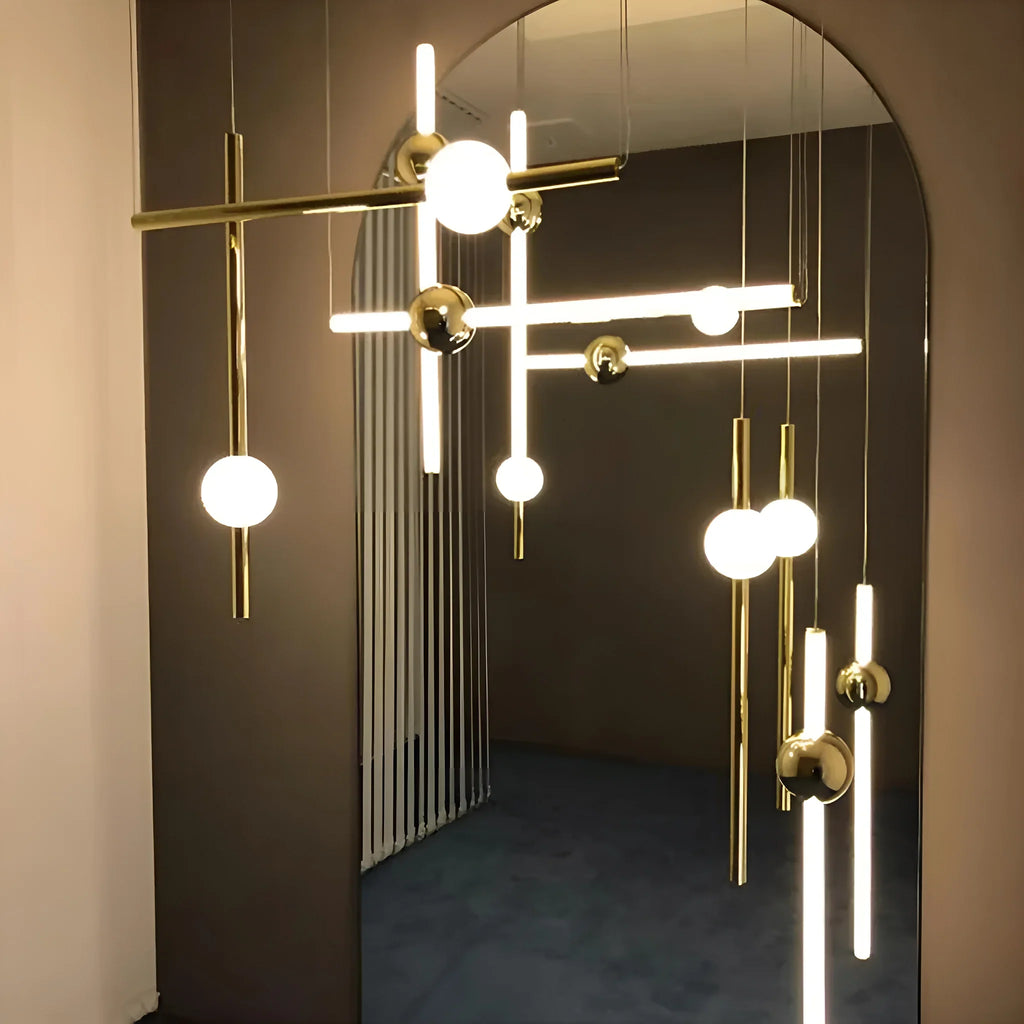 St. Gallen | Stylish Minimalistic Gold Chandelier