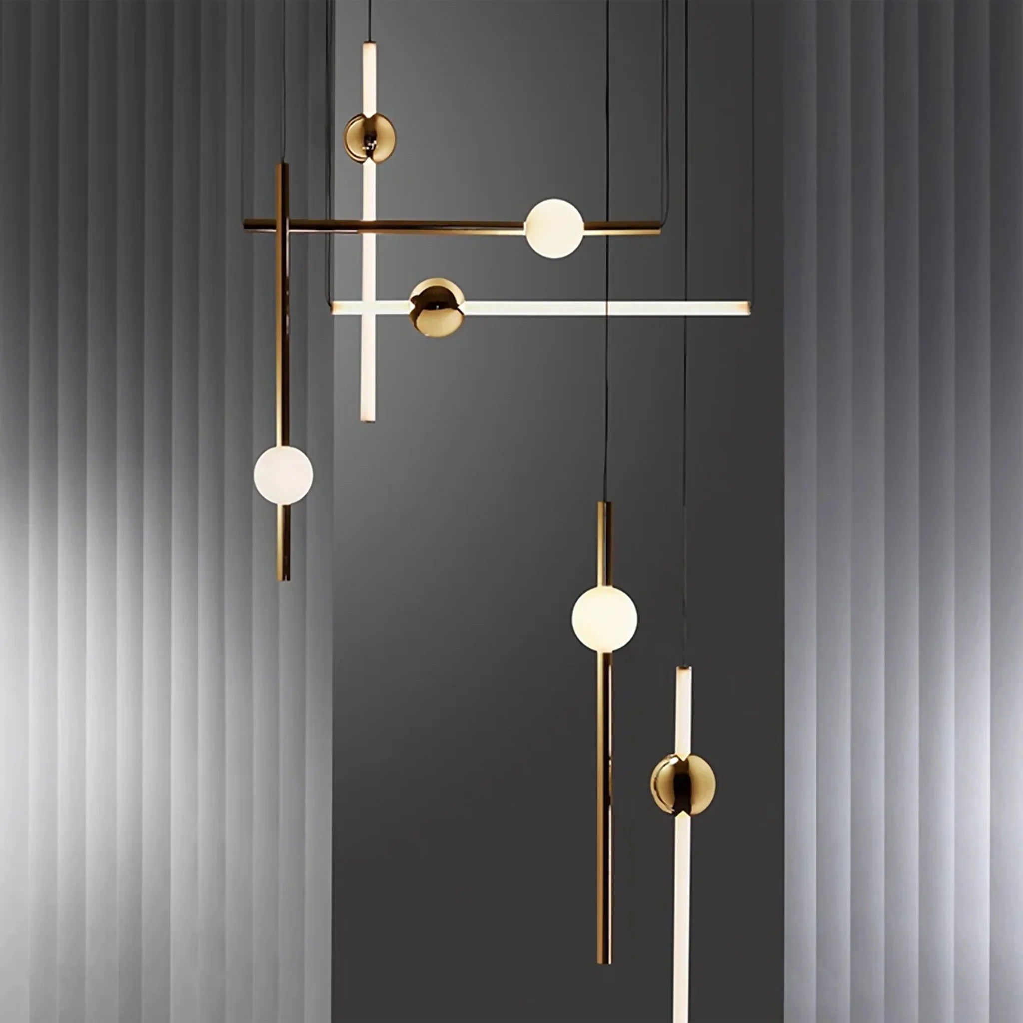 St. Gallen | Stylish Minimalistic Gold Chandelier