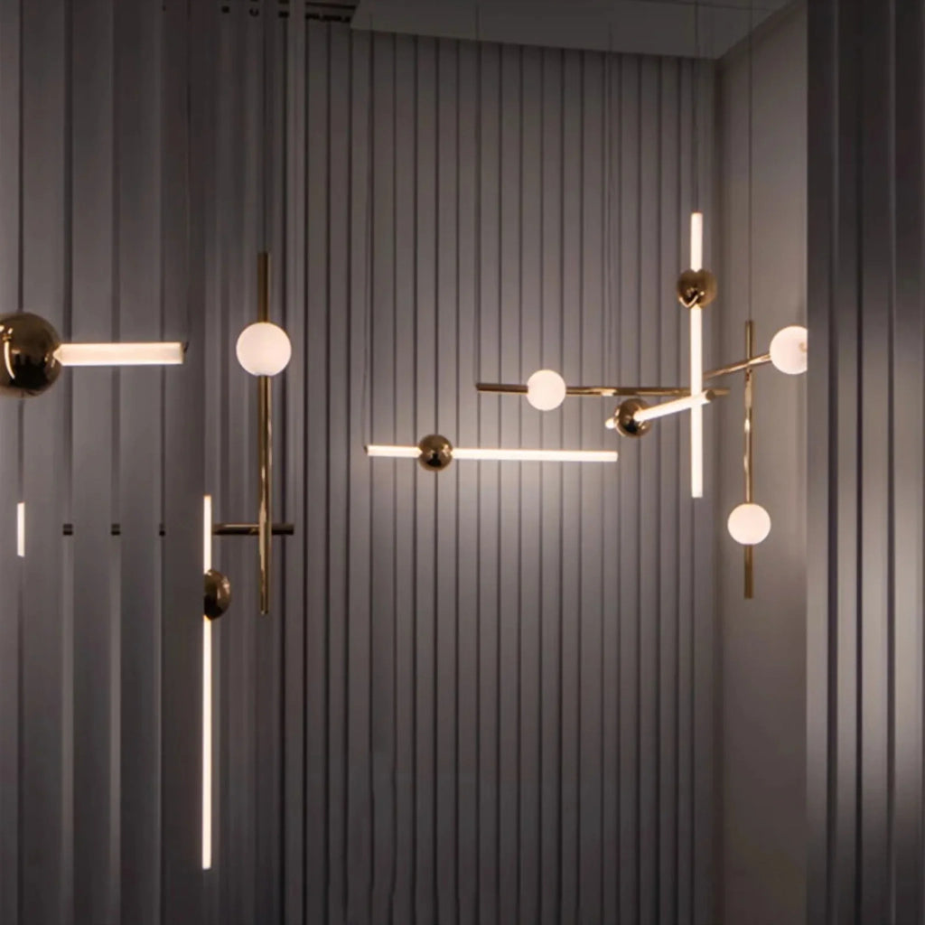 St. Gallen | Stylish Minimalistic Gold Chandelier