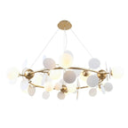 St. Moritz | Sleek Gold Glass Ceiling Chandelier