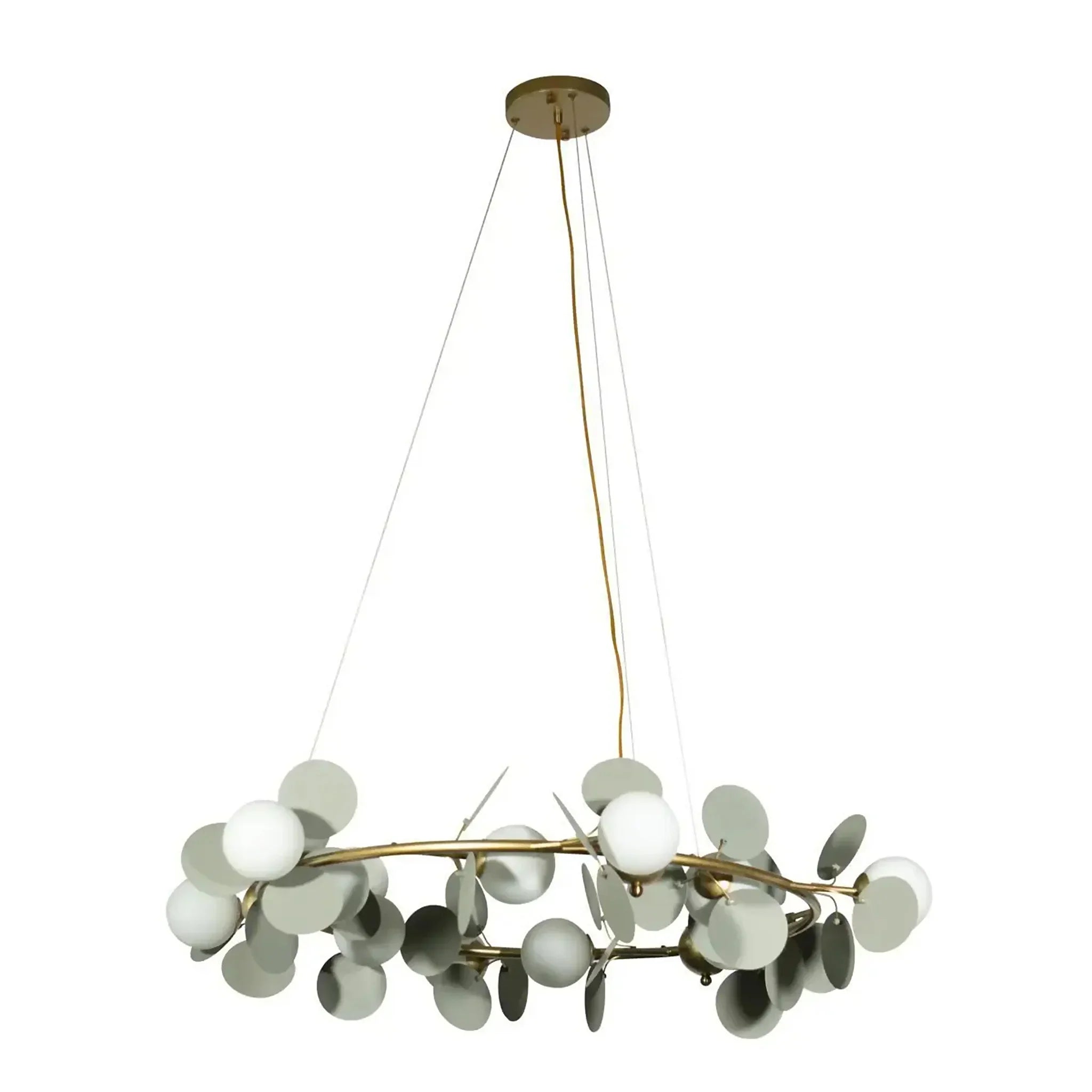 St. Moritz | Sleek Gold Glass Ceiling Chandelier