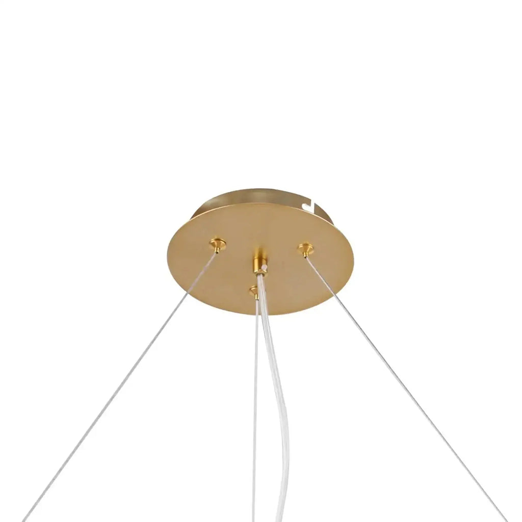 St. Moritz | Sleek Gold Glass Ceiling Chandelier
