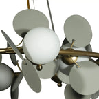 St. Moritz | Sleek Gold Glass Ceiling Chandelier