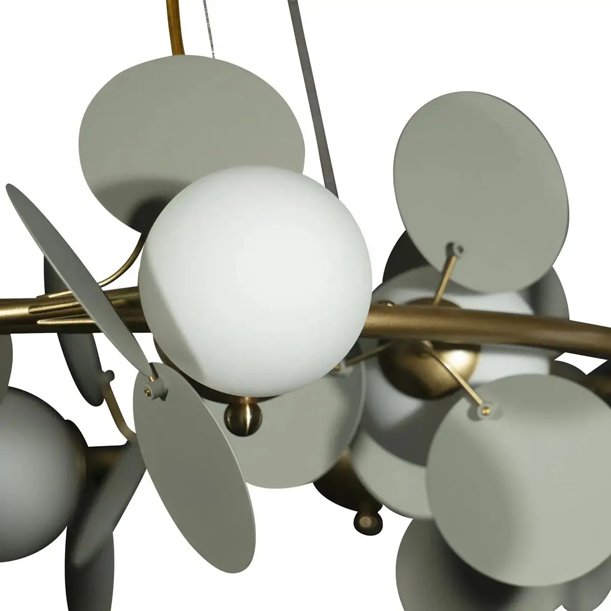 St. Moritz | Sleek Gold Glass Ceiling Chandelier