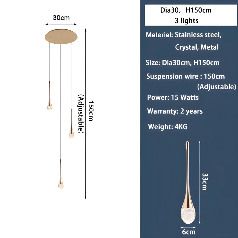 Stresa | Spiral Design Staircase Chandelier
