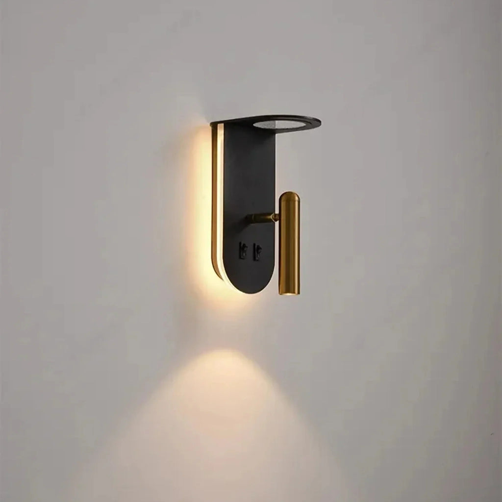 Thusis | Modern Black and Gold Wall Sconce