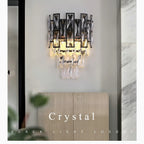 Elegant Wall Sconce With Black Crystals