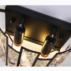 Elegant Wall Sconce With Black Crystals
