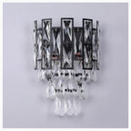 Elegant Wall Sconce With Black Crystals