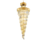 Trinite | Exclusive Long Gold Modern Crystal Chandelier