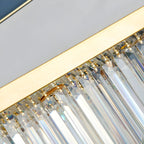 Urbe | Gold and Chrome Crystal Rectangle Chandelier for Dining Room
