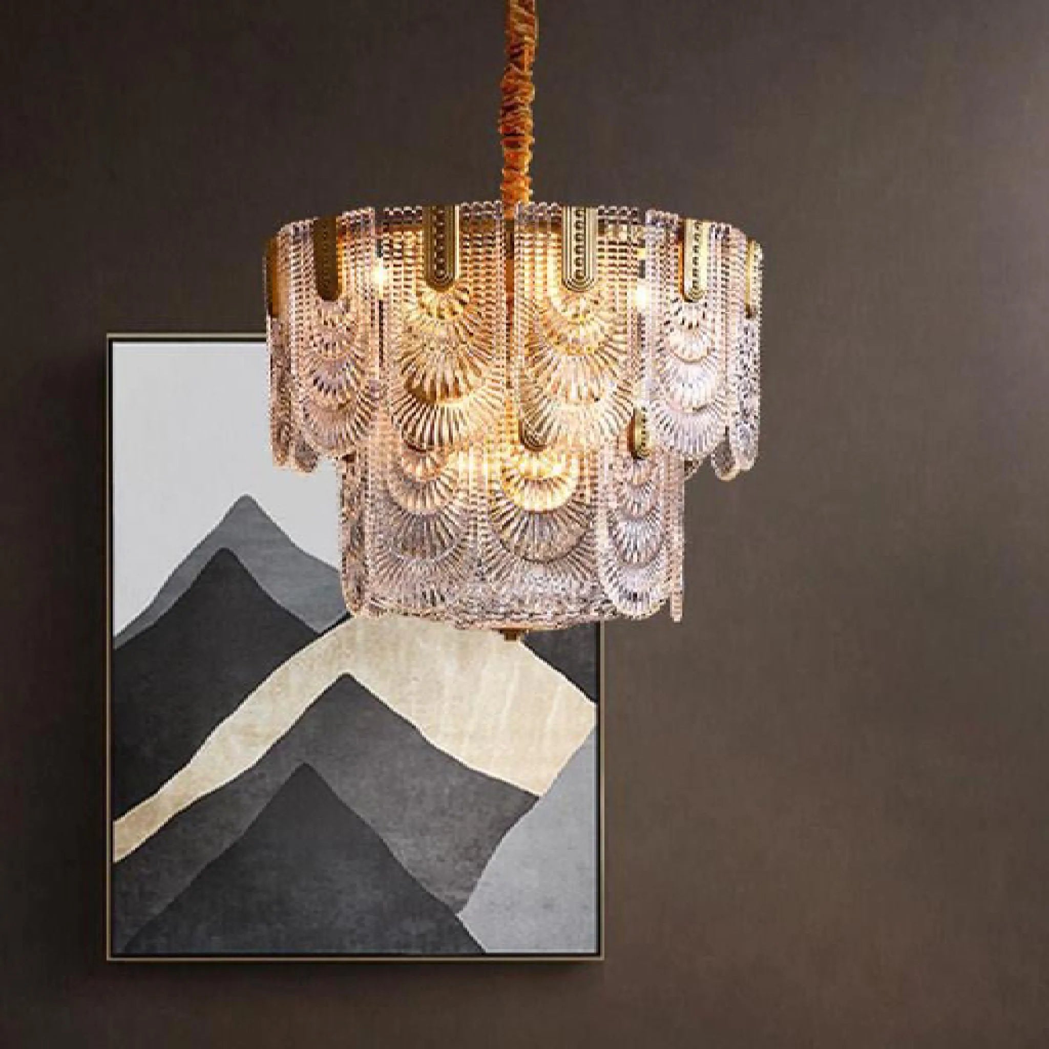 Uzwil | Vintage Drum Copper LED Pendant Light for Bedroom, Living Room