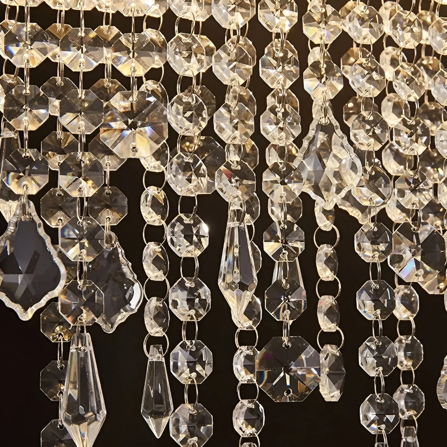 Vado Ligure | Modern Gold Crystal Ceiling Chandelier for Dining Room