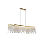 Vado Ligure | Modern Gold Crystal Ceiling Chandelier for Dining Room