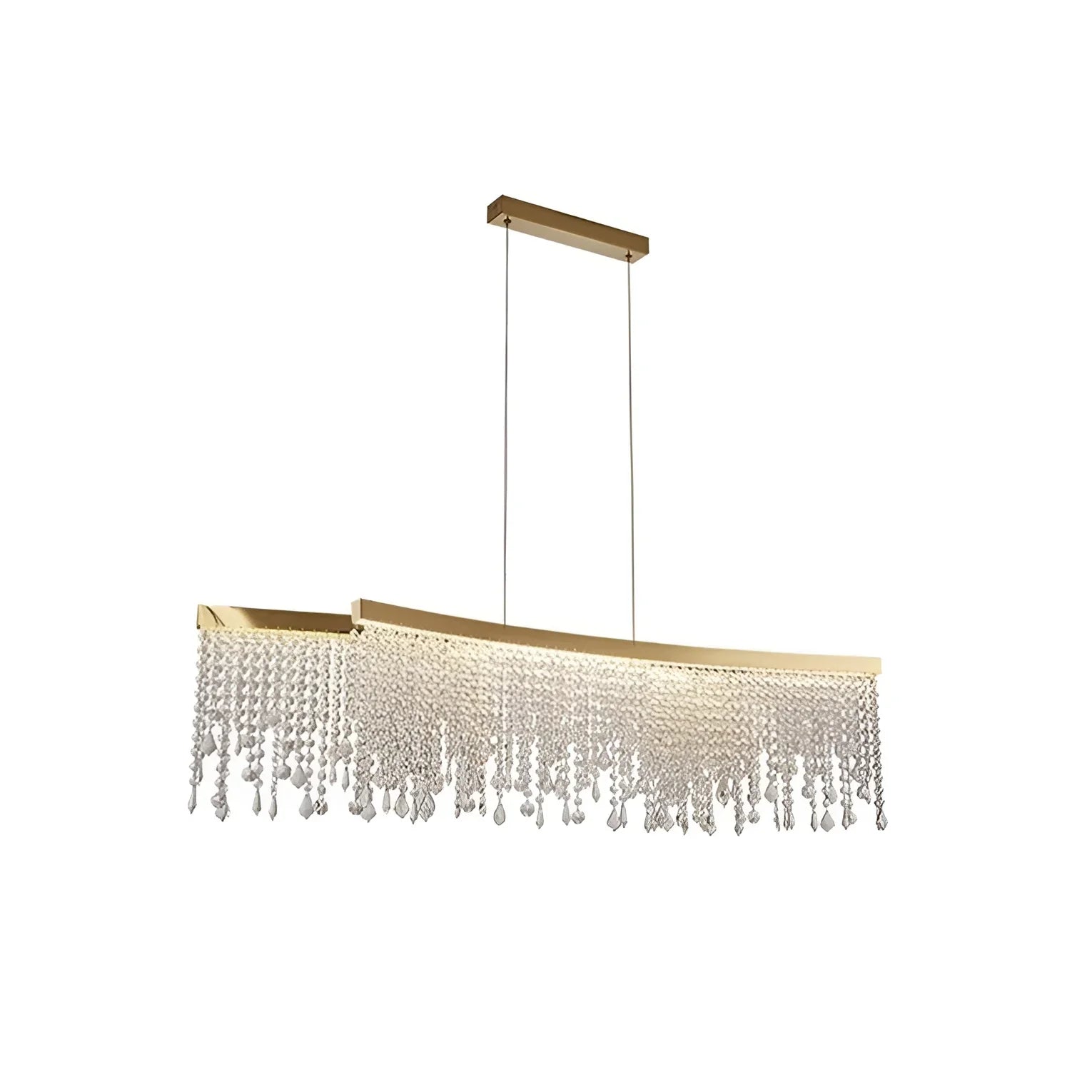 Vado Ligure | Modern Gold Crystal Ceiling Chandelier for Dining Room