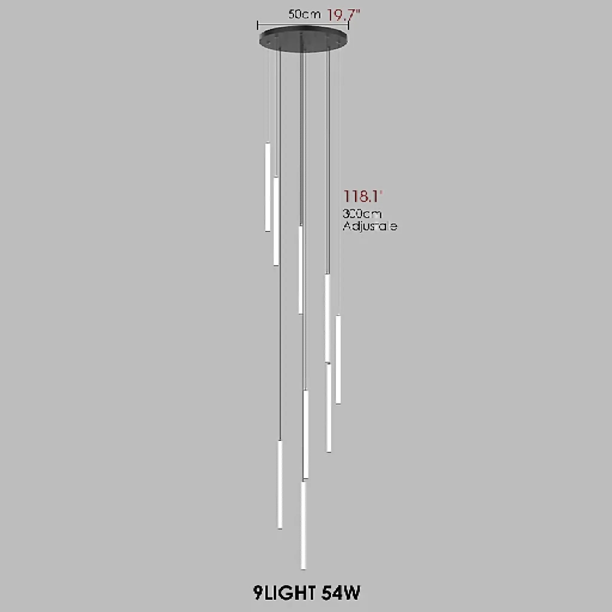 Valderoure | Vertical Spiral Staircase Pendant Lighting