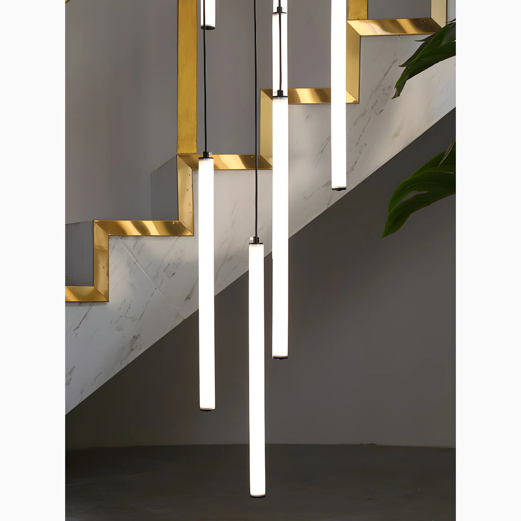 Valderoure | Vertical Spiral Staircase Pendant Lighting