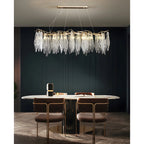 Verviers | Gold Rectangle Modern LED Hanging Chandelier