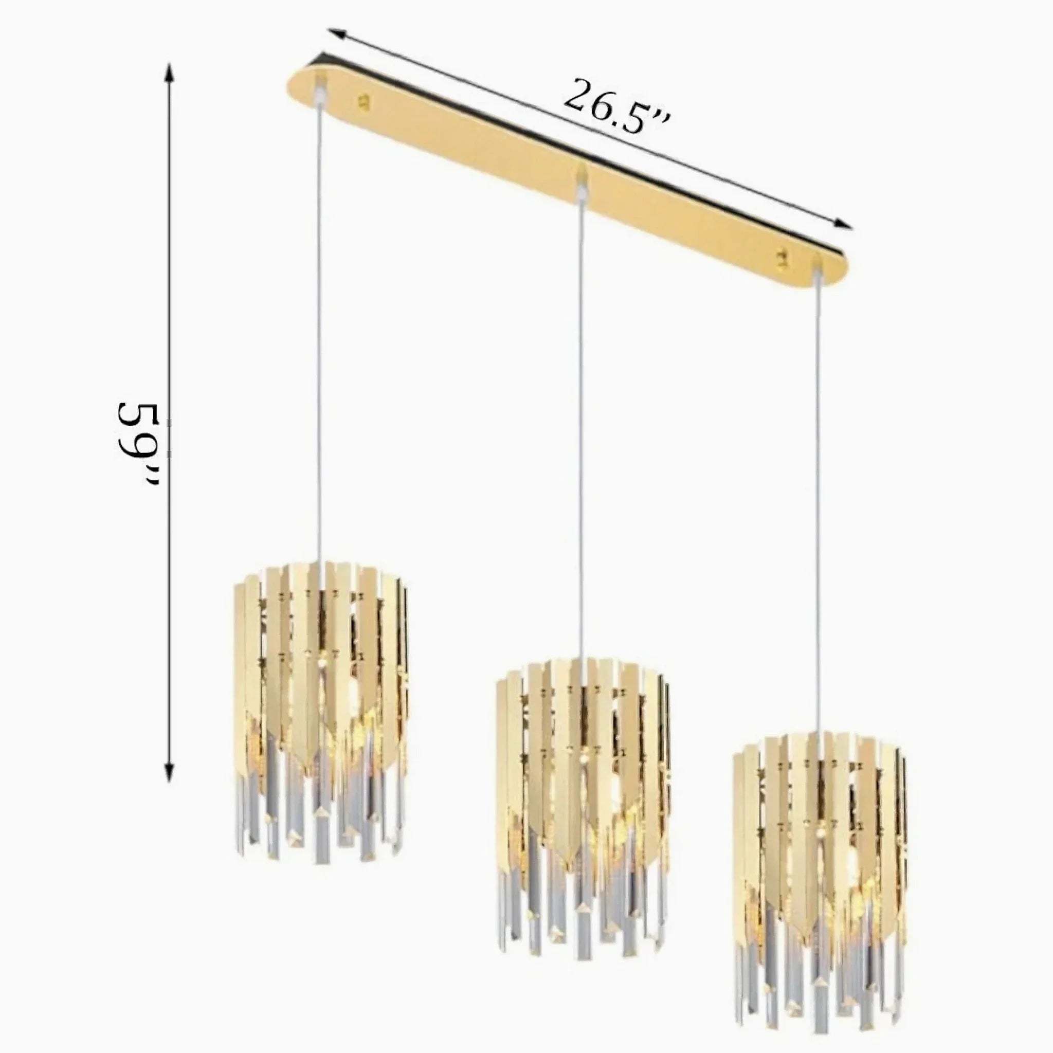 Vevey | Modern Crystal Gold/Chrome Chandelier