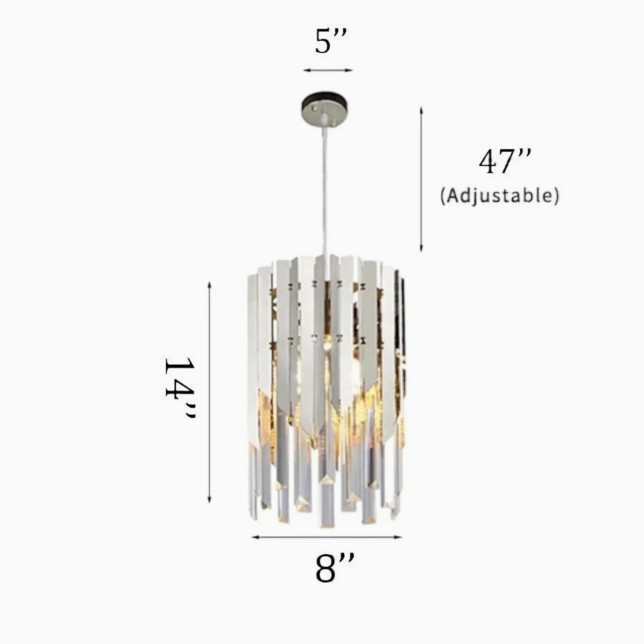 Vevey | Modern Crystal Gold/Chrome Chandelier