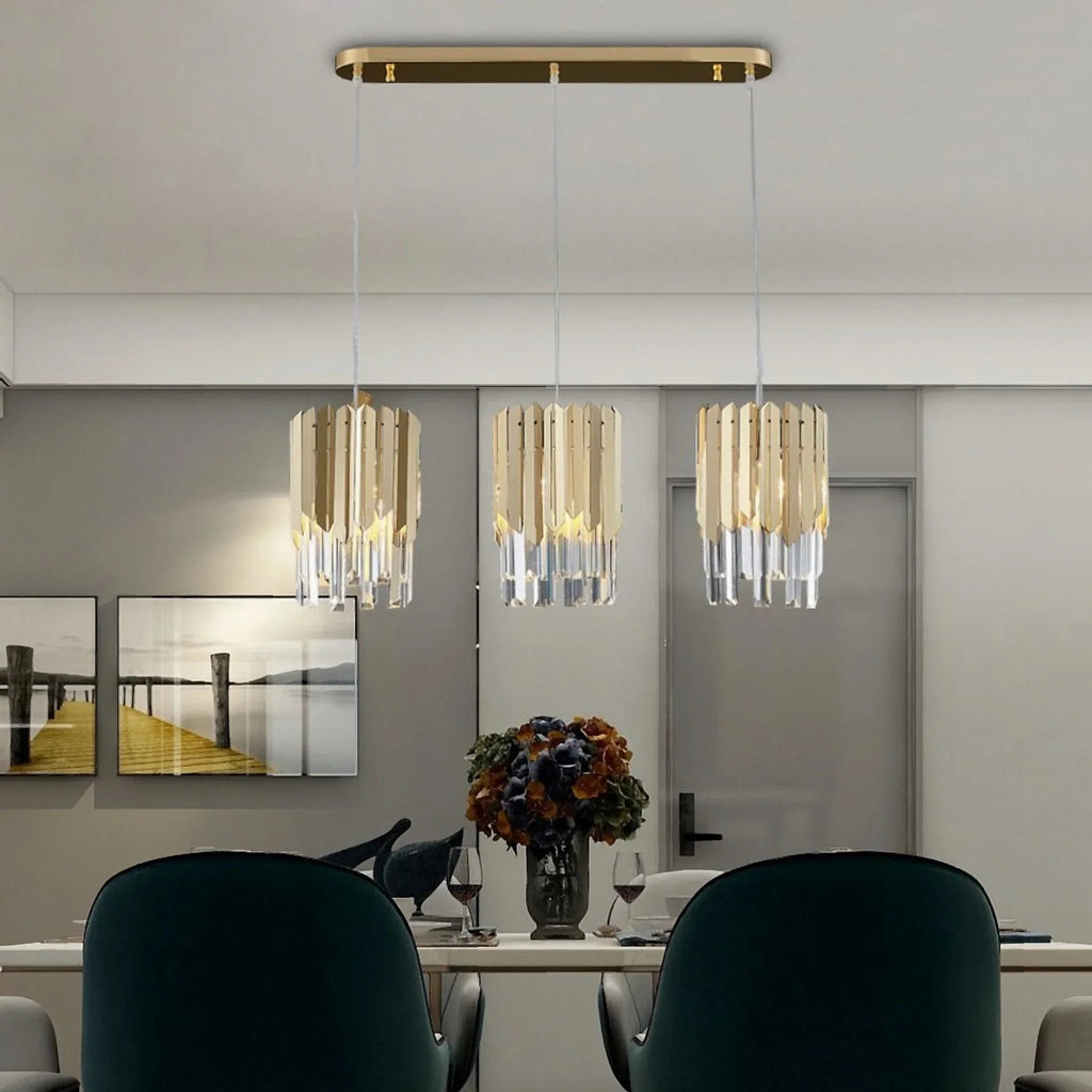Vevey | Modern Crystal Gold/Chrome Chandelier